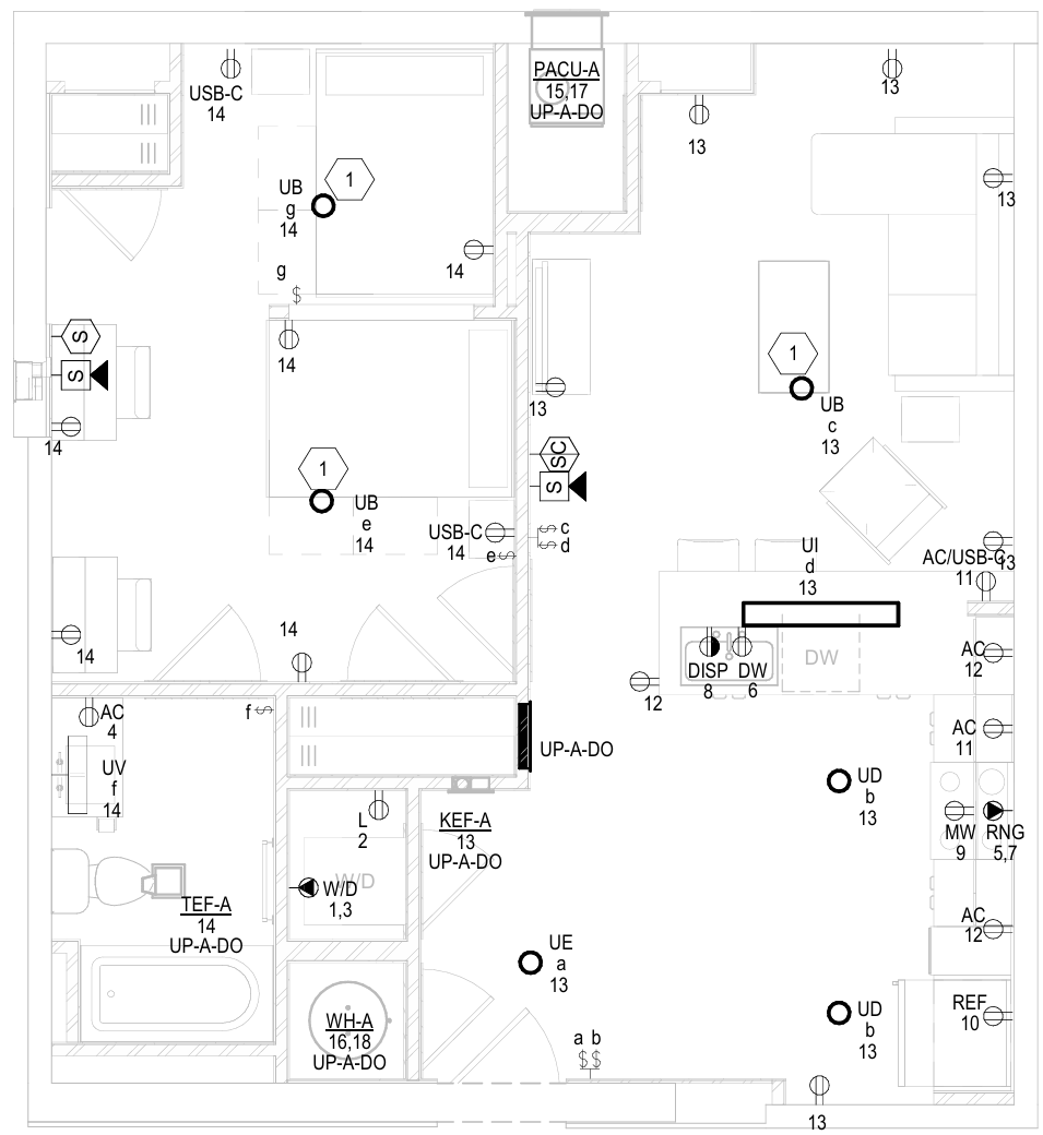 An electrical panel sheet before counting